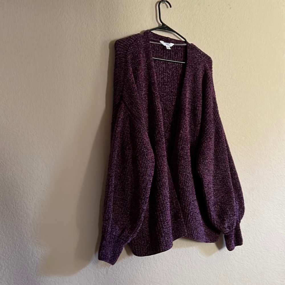 Time and tru 2020 soft sweater. Size lg but more fits like a xl. Purple.